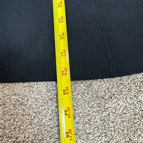 Madewell Merino Wool Blend Midi Skirt NWT Size Small $128 Black Goth Minimalist - Picture 6 of 7